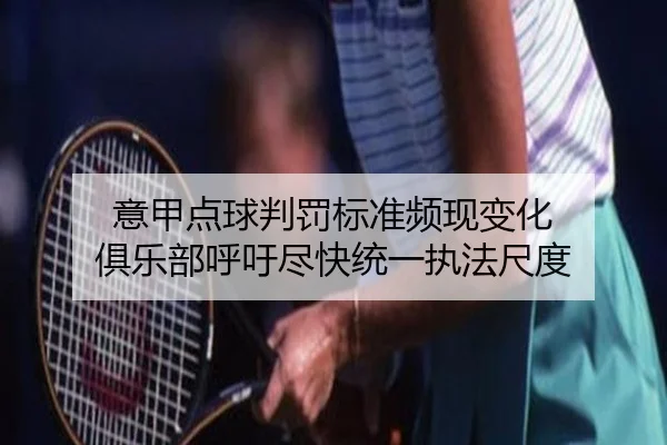 意甲点球判罚标准频现变化 俱乐部呼吁尽快统一执法尺度